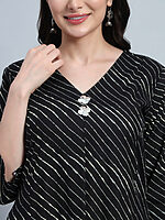 Hand Block Leheria Cotton Kurta Set - Image 6