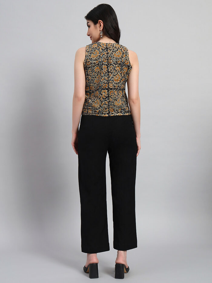 Cotton Kalamkari Basket Top with Pant - Image 5
