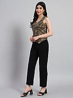 Cotton Kalamkari Basket Top with Pant - Image 3