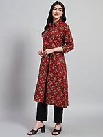 Hand Block Leheria Cotton Kurta Set - Image 3