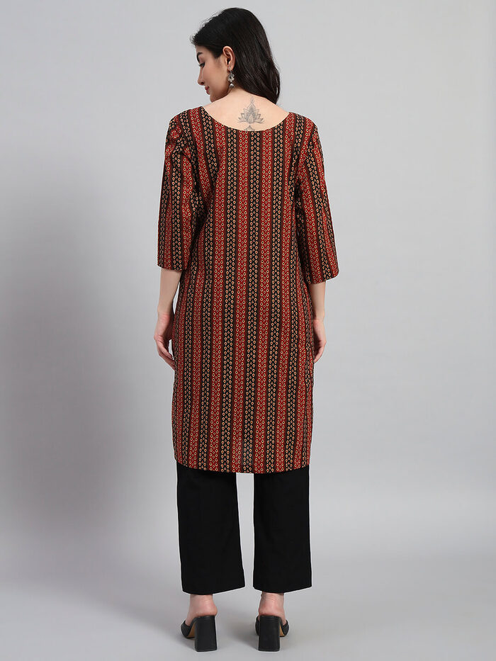 Kalamkari Straight Cotton Kurta Set - Image 5