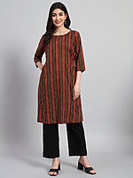 Kalamkari Straight Cotton Kurta Set - Image 2