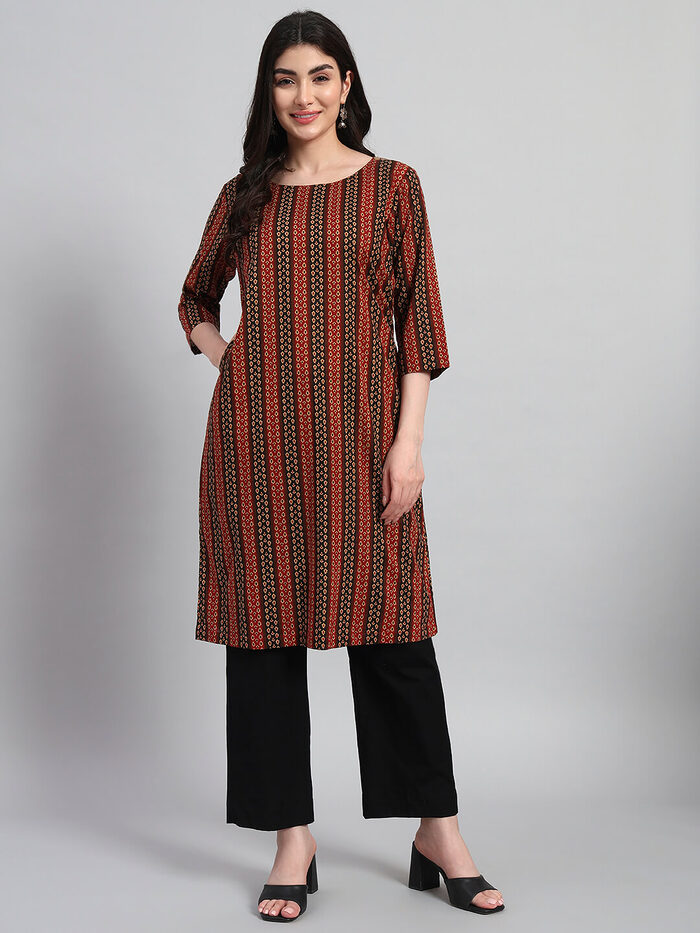 Kalamkari Straight Cotton Kurta Set - Image 2