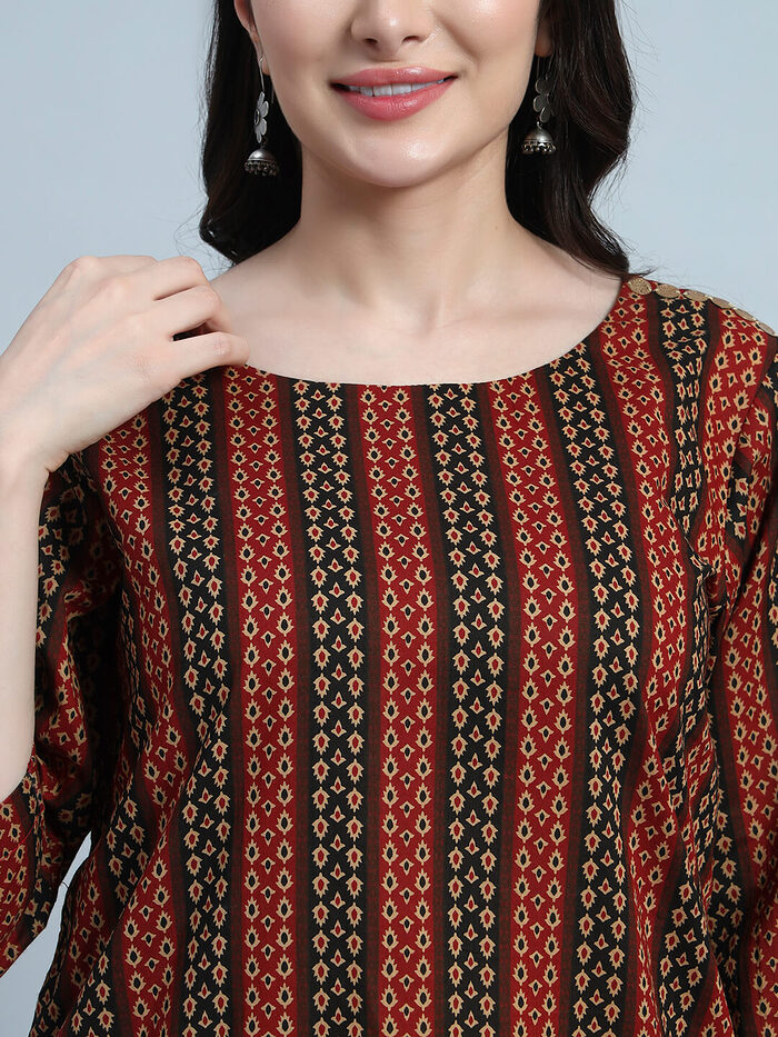 Kalamkari Straight Cotton Kurta Set - Image 6