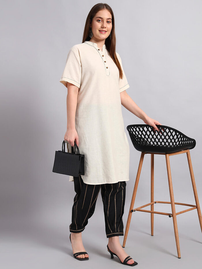 Handloom Cotton Kurta Set - Image 1