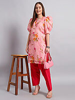 Kotadoria Floral Print Kurta Salwar Set