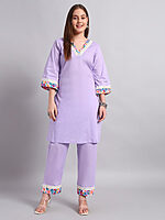 Lilac Pure Cotton Coord Set - Image 2