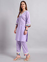 Lilac Pure Cotton Coord Set - Image 3