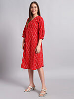 Ikat Cotton Long Dress - Image 4