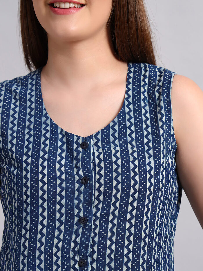 Indigo Cotton Kurti - Image 7