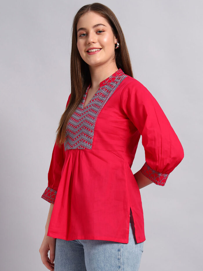 Cotton Kurti with Yoke - Image 4