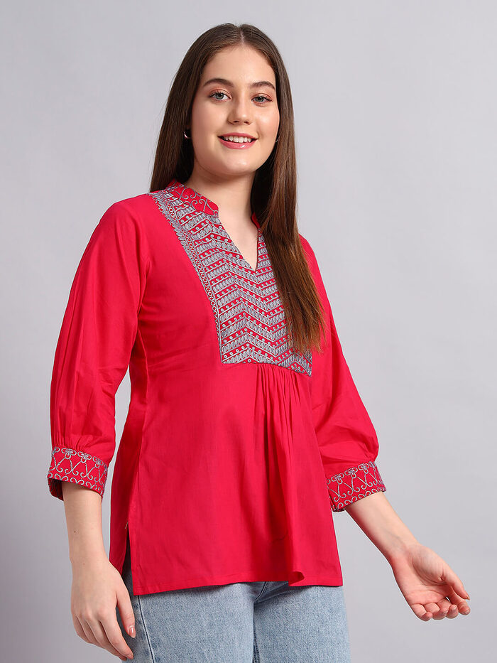 Cotton Kurti with Yoke - Image 5