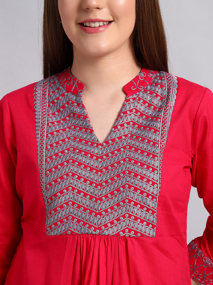 Cotton Kurti with Yoke - Image 7
