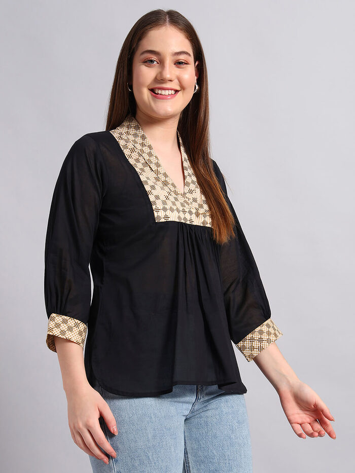 Cotton Kurti with Yoke - Image 5