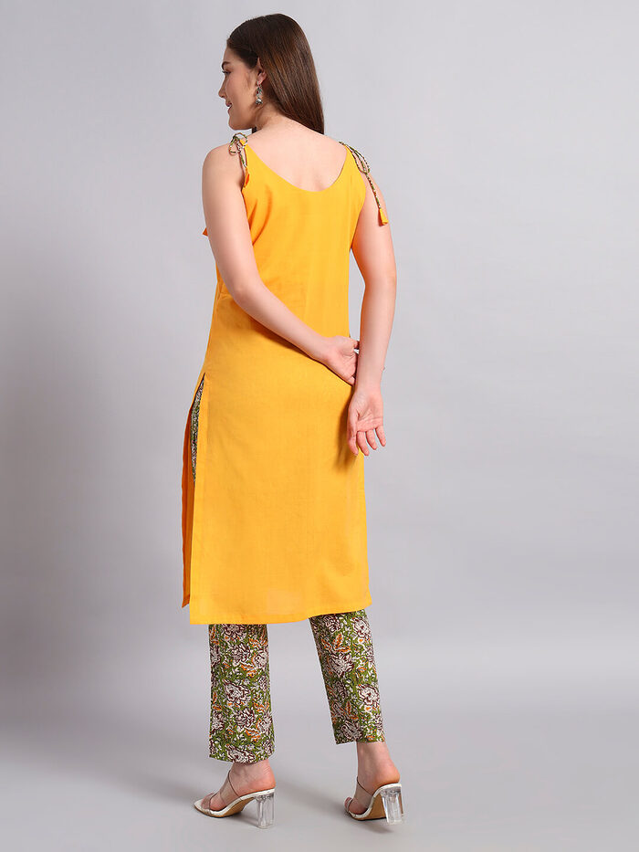 Cambric Cotton Kurta with Hand Block Cotton Pant - Image 5