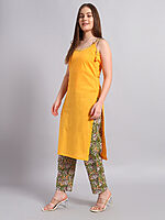 Cambric Cotton Kurta with Hand Block Cotton Pant - Image 3