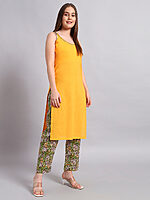 Cambric Cotton Kurta with Hand Block Cotton Pant - Image 4